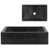 vidaXL Sink 17.7"x11.8"x4.7" Marble High Gloss Black - 2 of 4
