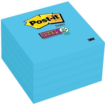 Post-it Super Sticky Notes 3" x 3" Electric Blue 90 Sheets/Pad 258340