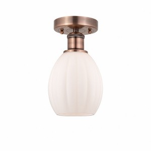 Eaton - 1 Light Semi-Flush Mount In Industrial Style-10.75 Inches Tall and 6 Inches Wide - 1 of 1