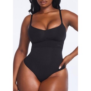 She's Waisted Womens SmoothingSeamless Sculpting High-Waist Thong Shapewear - 1 of 4