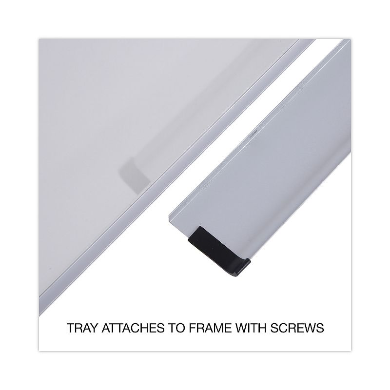 UNIVERSAL Dry Erase Board Melamine 36 x 24 White Black/Gray Aluminum/Plastic Frame 43723, 4 of 9