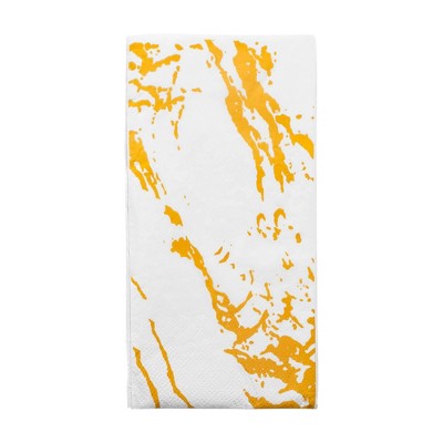 Smarty Had A Party White w/ Gold Marble Paper Dinner Napkins - 600 pcs