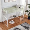 Kumasinova Metal Loft Bed Twin/Full Size,Loft Bed Frame with Guard Rails,Flat Ladder,Twin Loft Bed Frame for Dormitory,Bedroom,No Box Spring Needed - 2 of 4