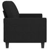 vidaXL Modern 3-Seater Sofa with Sturdy Metal Frame and Durable Fabric Upholstery - Comfortable Seating for Living Room or Lounge Area - Black - 3 of 4
