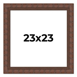 PosterPalooza | 23x23 Wide Bamboo Picture Frame, UV Acrylic, 4 Finishes - Brown, Black, Silver, and Natural - 1 of 4