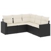 vidaXL Garden Sofa Set Black Poly Rattan Large Modular Garden Sofa Set - 2 of 3
