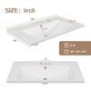SEVOBAL Bathroom Vanities 30 Inch Bathroom Cabinet with Sink Base with Doors and Drawer for Bathroom, Gray, 30"*18"*34.8" - 2 of 4