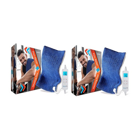 Serenelife Slhp24l Home Comfort Blanket Style Electric Heating Pad W/  Adjustable Heat Settings, Timer, 7 Foot Power Cord u0026 Digital Controller (2  Pack) : Target