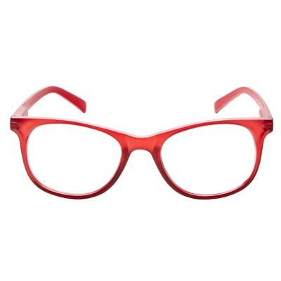 ICU Eyewear Screen Vision Blue Light Filtering Oval Glasses - Red