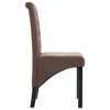 vidaXL Dining Chairs, 2 Pcs, Brown Fabric - 4 of 4