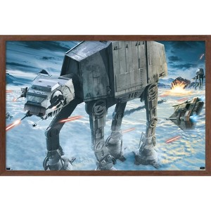 Trends International Star Wars: Hoth - AT-AT Battle Framed Wall Poster Prints - 1 of 4