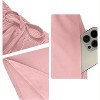 Women's High Waisted Pleated Flowy Maxi Skirt - Summer Casual with Pockets Light Pink Light Pink - 4 of 4