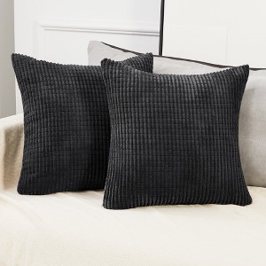 Deconovo Corduroy Decorative Throw Pillow Covers, 2-Pack, OEKO-TEX, Zippered - 1 of 4