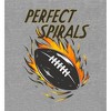 "Perfect Spirals" Flaming Football Adult Crew Neck Short Sleeve Tee - 2 of 2