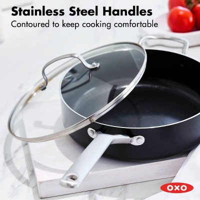 OXO PFAS-Free Non-Stick Agility Series 5QT Saute Pan with Lid - Thumbnail 3