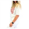 Women's Floral American Flag Tee Shirt - Chaudoin Creations - 2 of 4
