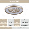 HUMHOLD 24 Inch Smart Ceiling Fan with Lights and Remote/APP Control - 3 of 4