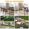 Portable Folding Card Table and Chair Set for 4, 5 Piece PU Upholstered Padded Tabletop and Chairs,for Camping, Dining Room, Office - 2 of 4