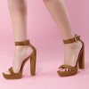 Allegra K Women's Open Toe Platform High Block Heel Ankle Strap Sandals - 2 of 4