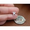 Sterling Silver Reindeer Stud Earrings with Crystal Nose, Nickel-Free Hypoallergenic Christmas Jewelry - 3 of 4