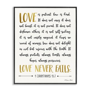 Stupell Industries Love Is Patient Psalm Framed Giclee Art, Black, 11" x 14" - 1 of 4