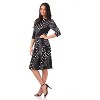 REKUCCI Women's Flippy Fit and Flare Dress with 3/4 Sleeves – Stylish Knee-Length Everyday Dress - 2 of 4