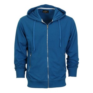 Gioberti Men's Full Zip Up Hoodie with Metal Zipper Pockets - 1 of 4