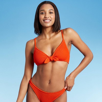 Women's Zing Pucker Bikini Top - Kona Sol™ Orange XS