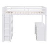 Twin Size Loft Bed with Ladder, Shelves and Desk - 3 of 4