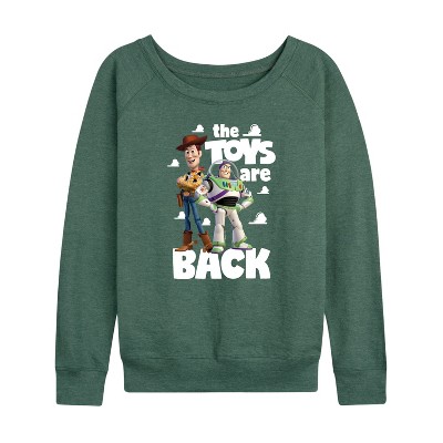 Women's - Disney - The Toys Are Back Lightweight French Terry Wide Neck Long Sleeve Shirt