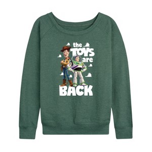 Women's - Disney - The Toys Are Back Lightweight French Terry Wide Neck Long Sleeve Shirt - 1 of 4