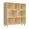 ORRD Pine Wood 8-Compartment Storage Cabinet, Modern Square Bookcase Organizer for Home/Office - 2 of 4