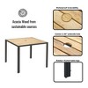 Rbied All Weather 5-Piece Wicker Outdoor Dining Set Patio Conversation Set with Cushions and 2.44" Umbrella Hole - 4 of 4
