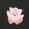 Girl's Pokemon Clefairy Large Portrait Crop Top T-Shirt - 2 of 3