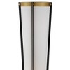 Possini Euro Design Vista Mid Century Modern 68" Tall Torchiere Floor Lamp Smart Socket Gunmetal Gray Brass Cone Shade for Living Room - 3 of 4