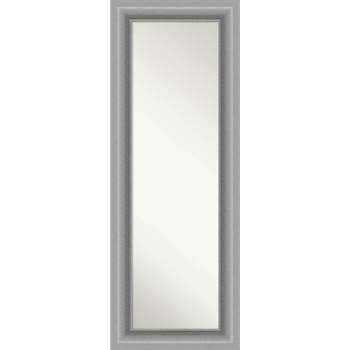 20" x 54" Non-Beveled Peak Polished Nickel Full Length on The Door Mirror - Amanti Art