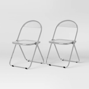 Metal Acrylic Folding Chair - Room Essentials™ - 1 of 4