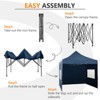 Aoodor 10' × 10' Commercial Instant Pop Up Canopy Tent, 3 Adjustable Heights,  Fully Waterproof Portable Gazebo Shelter, with Wheeled Bag - 4 of 4