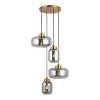 Equinox 4 Light 19" Height Adjustable Pendant - PND4142 - Smoke Grey/Brass - Safavieh - 4 of 4