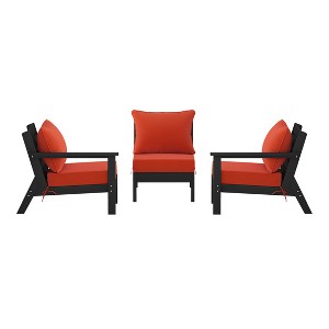 WestinTrends Avalon Outdoor Patio HDPE Sectional Sofa with Patio Cushions - 1 of 4