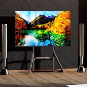 Artloge Heavy Duty Freestand TV Stand Industrial TV Mount Stand Corner TV Floor Stand Adjustable for 40-75" TVs Max Load 80KG with Storage Shelves - 1 of 4