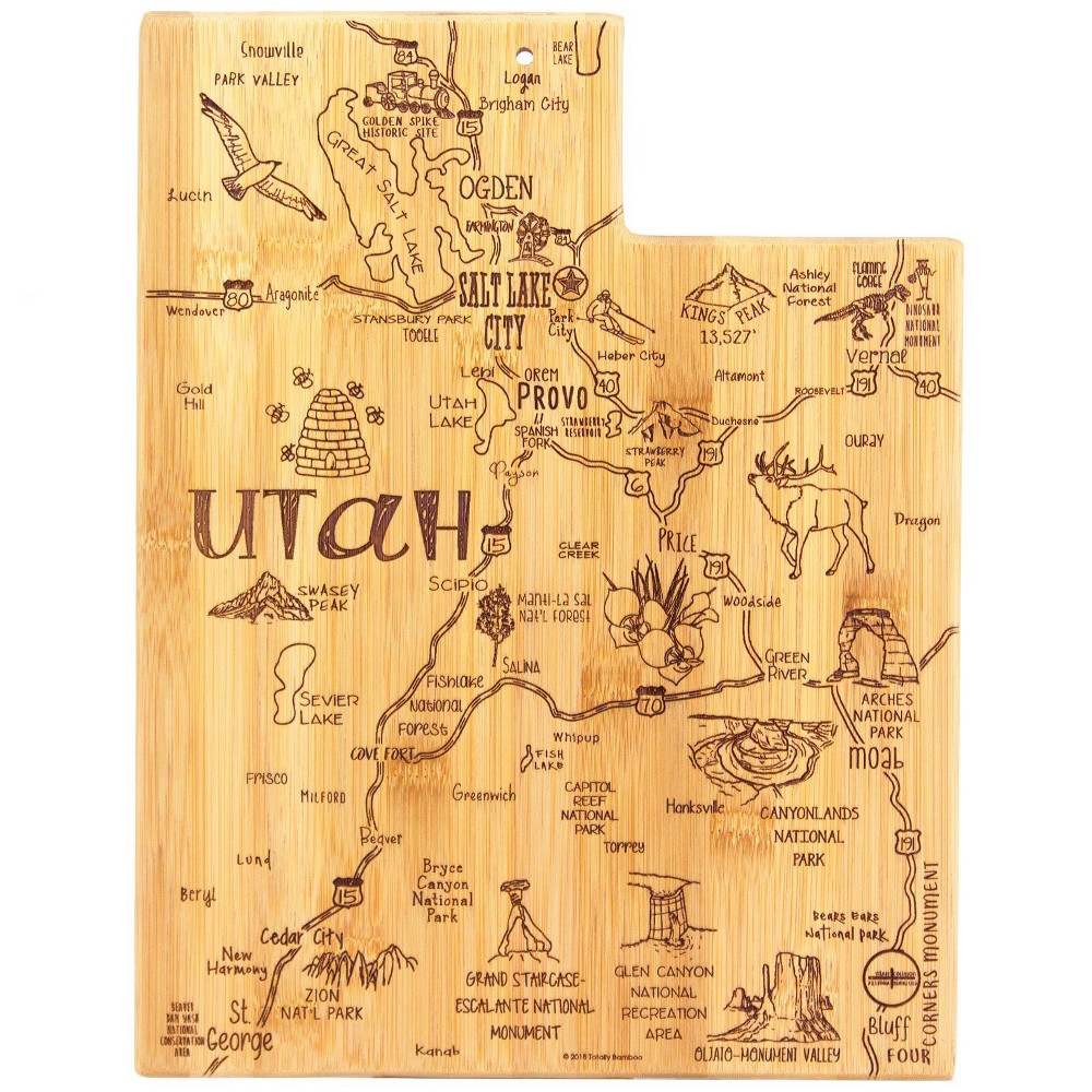 Totally Bamboo Destination Utah Serving and Cutting Board