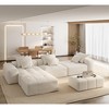KWPZQEB Modular Sectional Sofa, Comfy Cloud Couch with Movable Ottoman & Pillows, Oversized Chenille Modular Sofa for Living Room - 2 of 4