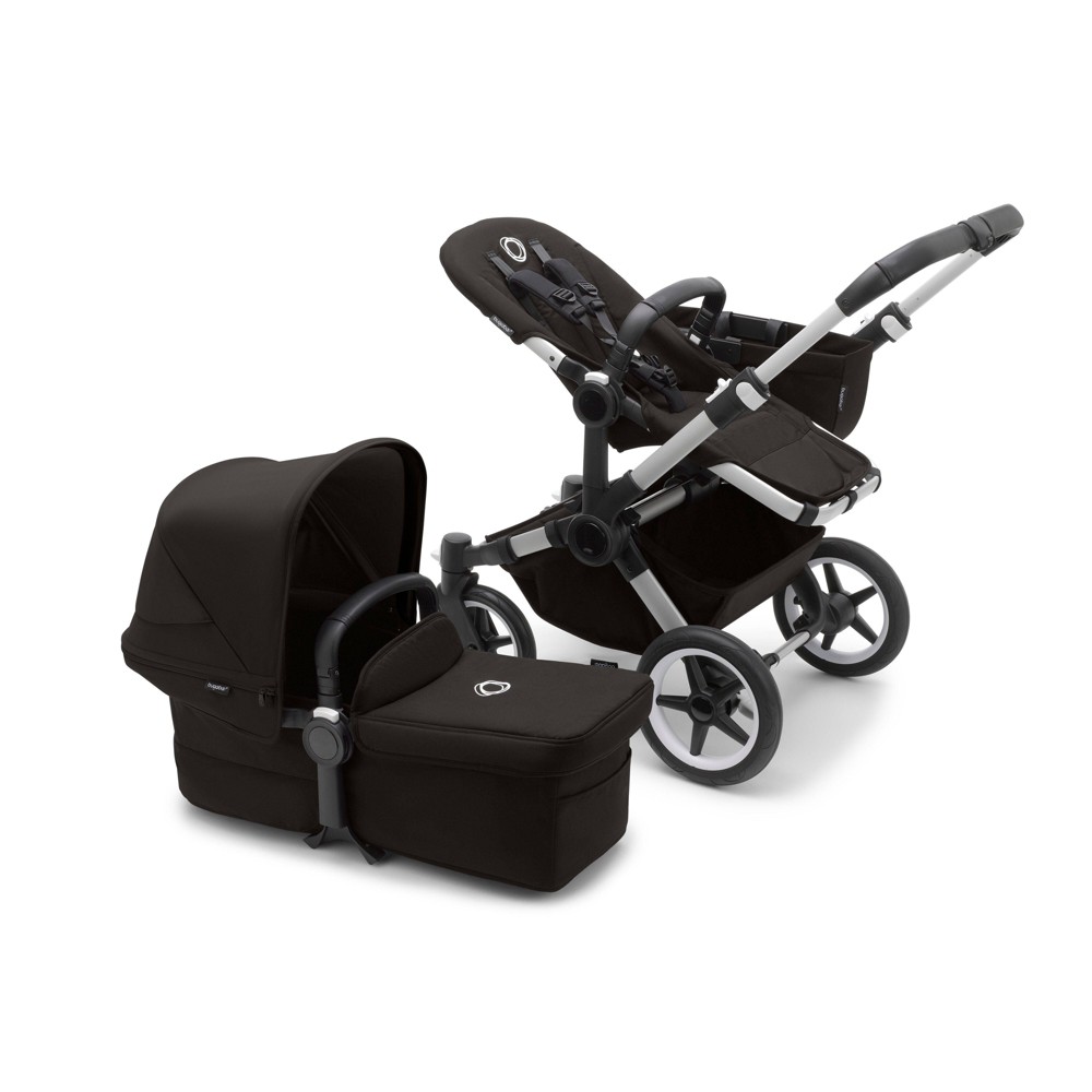 Bugaboo Donkey 5 Mono Complete Single to Double Side-by-Side Stroller - Aluminum/Midnight Black