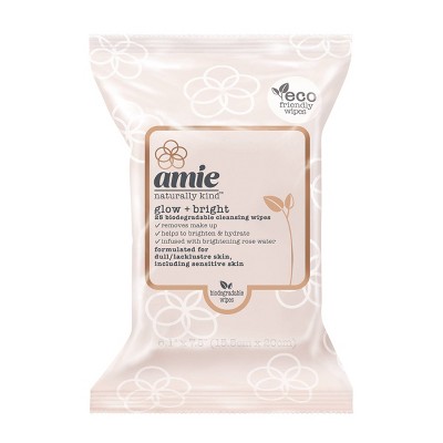 Amie Glow & Bright Cleansing Wipes - Pink - 25ct