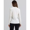 INSPIRE CHIC Women's Casual Soft Long Sleeve Button Decor V Neck Velvet Top - 3 of 4