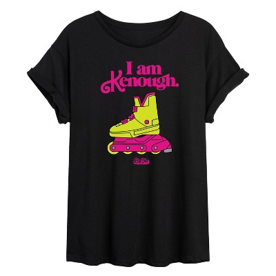 Women's - Barbie - I Am Kenough Rollerblades Oversized Graphic T-Shirt