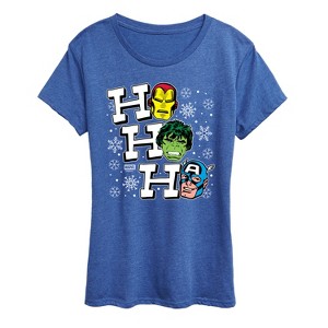 Women's - Marvel - Ho Ho Ho Avengers Short Sleeve Graphic T-Shirt - 1 of 4
