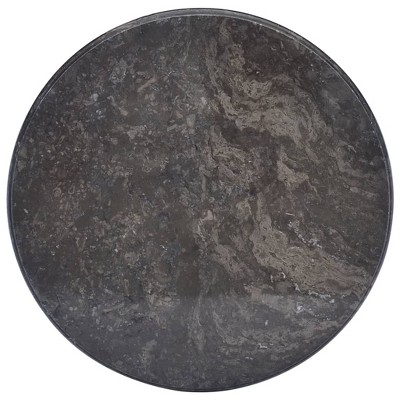 vidaXL Table Top Black Ø19.7"x1" Marble