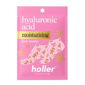 Holler and Glow Toe-Tally Festive Gingerbread Hyaluronic Acid Moisturizing Foot Mask - 0.6 fl oz - 1 of 3